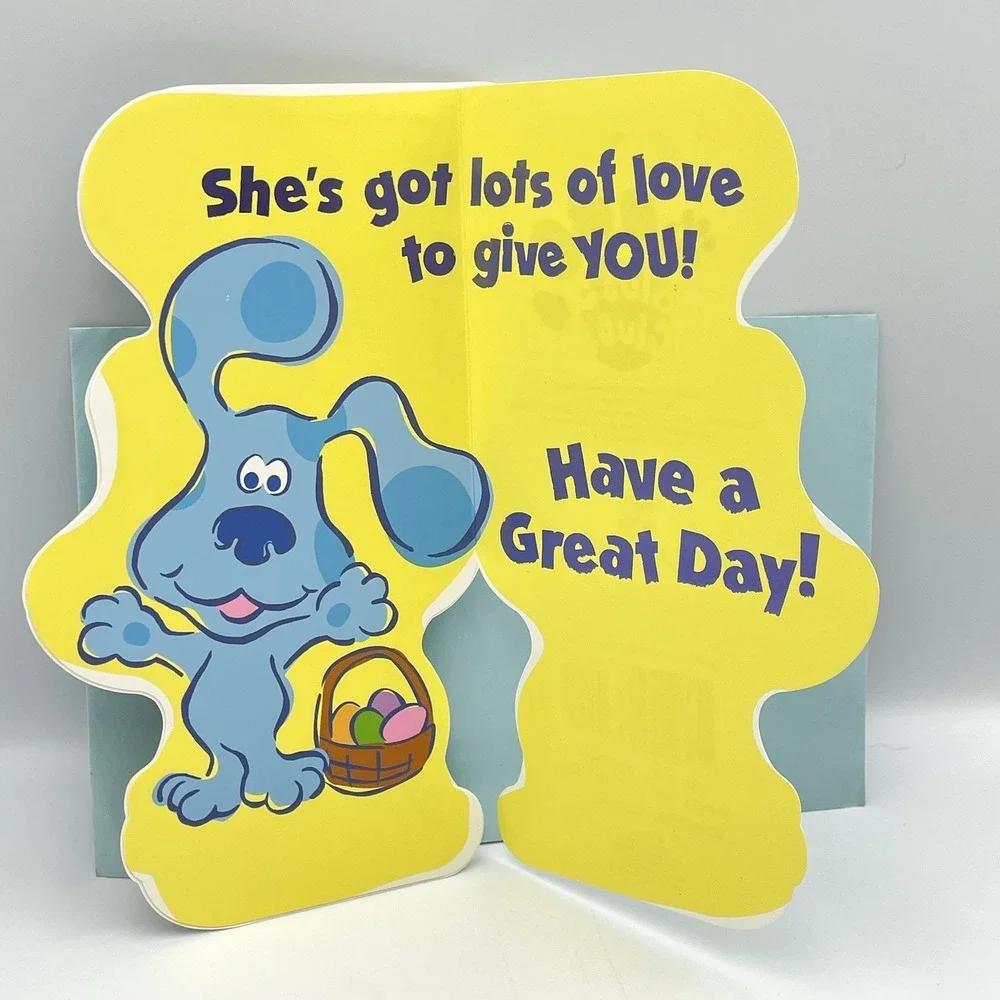 Vintage 2003‎ Blue's Clues Easter Greeting Card American Greetings Nickelodeon
